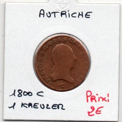 Autriche 1 kreuzer 1800 C prague B, KM 2111 pièce de monnaie