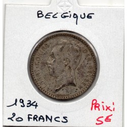 Belgique 20 Francs 1934 en Flamand TB, KM 104 pièce de monnaie