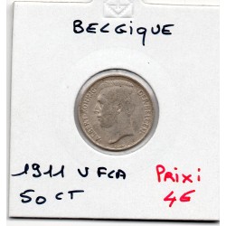 Belgique 1/2 Franc 1911 en Flamand TTB, KM 71 pièce de monnaie