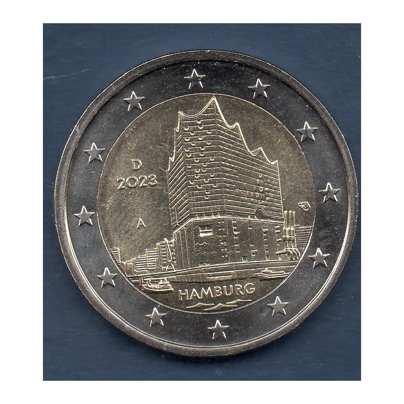 2 euro commémorative Allemagne 2023 philharmonie de l'Elbe piece de monnaie €