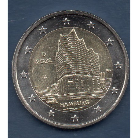 2 euro commémorative Allemagne 2023 philharmonie de l'Elbe piece de monnaie €