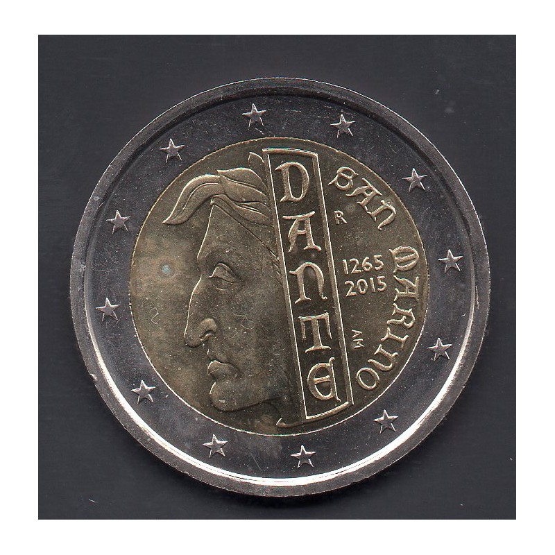 2 euros commémorative Saint Marin sans blister 2015 Dante Alighieri piece de monnaie €