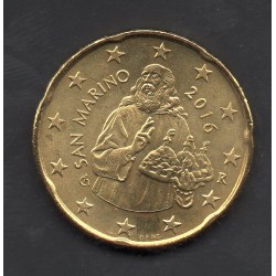 Pièce 20 centimes d'euro BU Saint-Marin 2016