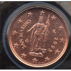 Pièce 2 centimes d'euros BU Saint-Marin 2005
