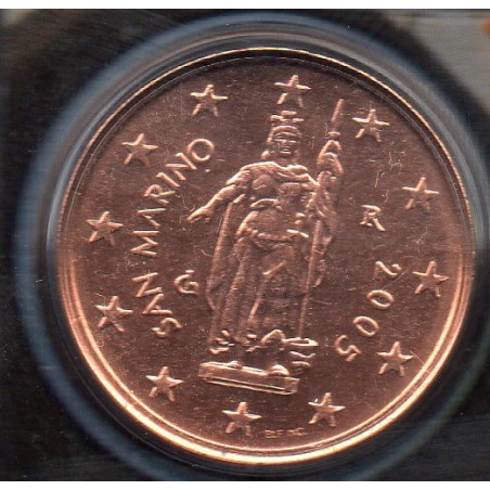 Pièce 2 centimes d'euros BU Saint-Marin 2005