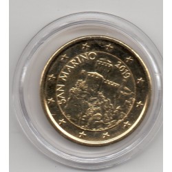 Pièce 1 euro plaquée or Saint-Marin 2019