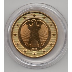 Pièce de 1 Euro Allemagne 2002 plaquée or