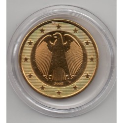 Pièce de 1 Euro Allemagne 2002 plaquée or