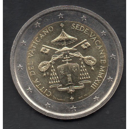 2 euros commémorative Vatican sans blister 2013 siege vacant, sede vancante