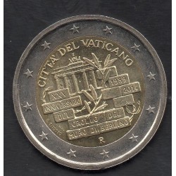 2 euros commémorative Vatican sans blister 2014 25 ans de la chute du mur de berlin