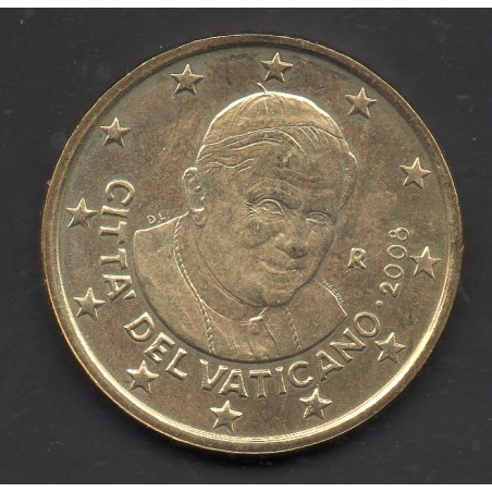 Pièce 50 centimes d'euro Vatican 2008 Benoit XVI