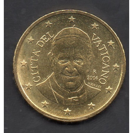 Pièce 50 centimes d'euro Vatican 2014 BU François