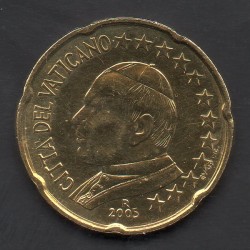 Pièce 20 centimes d'euro Vatican 2005 Jean-Paul II