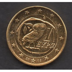 Pièce de 1 Euro Grèce plaquée or