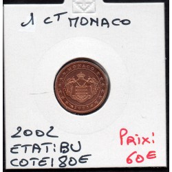 Pièce 1 centime d'euro Monaco 2002