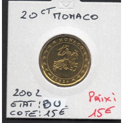 Pièce 20 centimes d'euro Monaco 2002