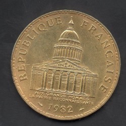 100 francs Panthéon 1982 plaquée or, France pièce de monnaie