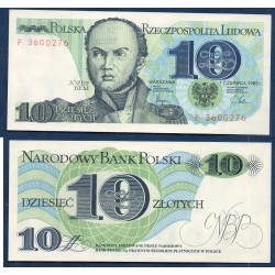 Pologne Pick N°148a, Billet de banque de 10 Zlotych 1982