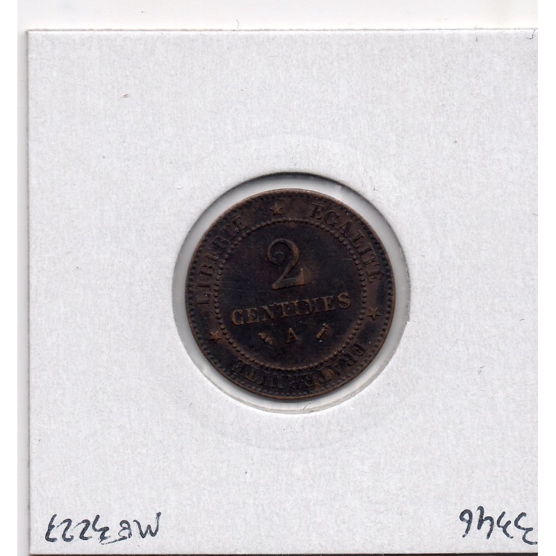 2 centimes Cérès 1885 Grand A TTB+, France pièce de monnaie