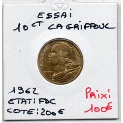 Essai 10 centimes Lagriffoul 1962 FDC, France pièce de monnaie
