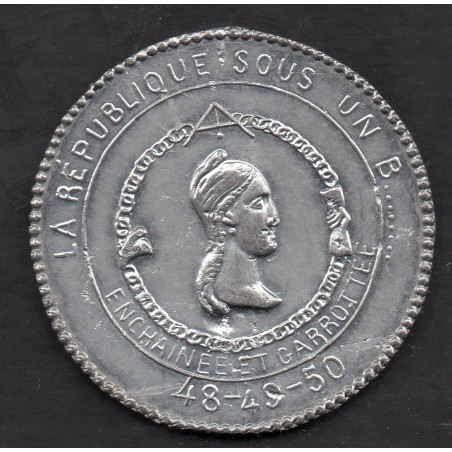 Medaille 2eme république 1850, propagande républicaine anti royaliste