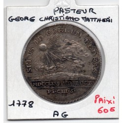 Jeton Docteur Pasteur Georg Christiano Matthaei 1778 argent