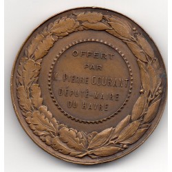 médaille art deco par Jean Vernon poincon triangle Bronze