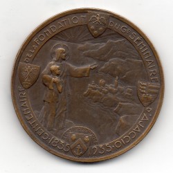 médaille fondation du séminaire d'ajaccio 1935 poincon triangle bronze