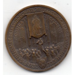 médaille fondation du séminaire d'ajaccio 1935 poincon triangle bronze