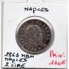 Italie 2 Lire 1863 N BN Sup-,  KM 16 pièce de monnaie