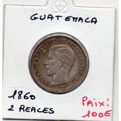 Guatemala 2 reales 1860 Sup, KM 134 pièce de monnaie