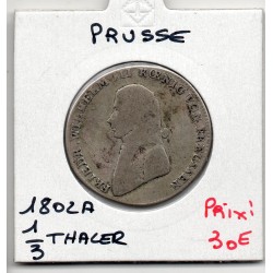 Prusse 1/3 thaler 1802 A Berlin TB KM 380 pièce de monnaie