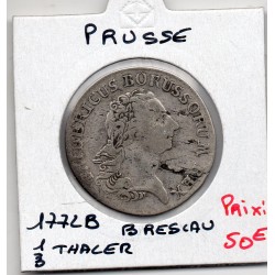 Prusse 1/3 thaler 1772 B Breslau TB KM 303 pièce de monnaie