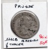 Prusse 1/3 thaler 1772 B Breslau TB KM 303 pièce de monnaie