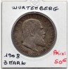 Wurtemberg 3 Mark 1908 Sup KM 635 pièce de monnaie