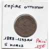 Empire Ottoman 5 Kurus 1293 AH an 13 - 1888 TB+, KM 737 pièce de monnaie