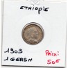 Ethiopie 1 Gersh 1895 - 1903 Spl, KM 12 pièce de monnaie