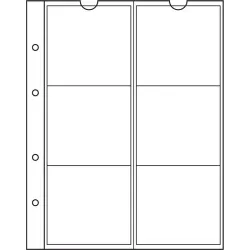 Feuilles NUMIS, 6 compartiments 55 mm Ø