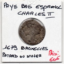 Pays-Bas Espagnols Brabant patard ou stuiver 1679 Bruxelles, B pièce de monnaie
