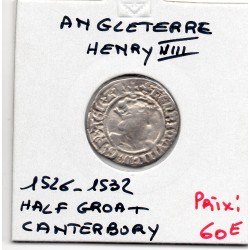 Angleterre Henri VIII Half Groat 1526-1532 TB pièce de monnaie
