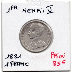 1 franc Henri V 1831 TB, France pièce de monnaie
