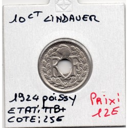 10 centimes Lindauer 1924 Poissy TTB+, France pièce de monnaie