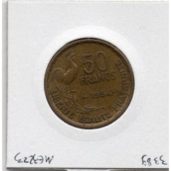 50 francs Coq Guiraud 1954 TTB, France pièce de monnaie