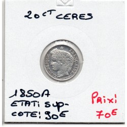 20 centimes Cérès 1850A Paris Sup-, France pièce de monnaie