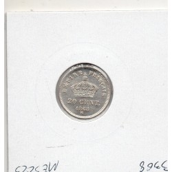 20 centimes Napoléon III tête laurée 1868 BB Strasbourg Sup-, France pièce de monnaie