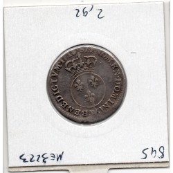 1/10 Ecu Vertugadin 1718/7 W Lille Louis XV TB- Flan neuf pièce de monnaie royale