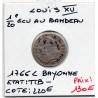1/20 Ecu au Bandeau 1766 L Bayonne Louis XV pièce de monnaie royale