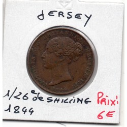 Jersey 1/26 Shilling 1844 TTB-, KM 2 pièce de monnaie