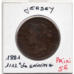 Jersey 1/12 Shilling 1881 TTB, KM 8 pièce de monnaie