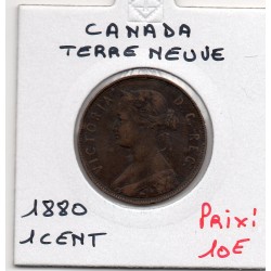 Terre Neuve 1 cent 1880 TTB, KM 1 pièce de monnaie